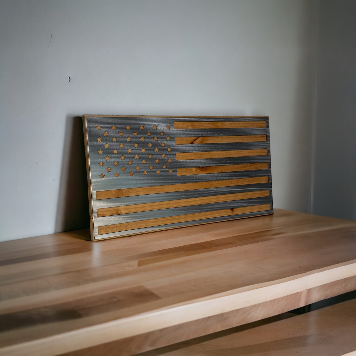 Metal American Flag Wooden US Flag Wall Art