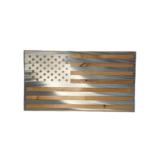 Metal American Flag Wooden US Flag Wall Art