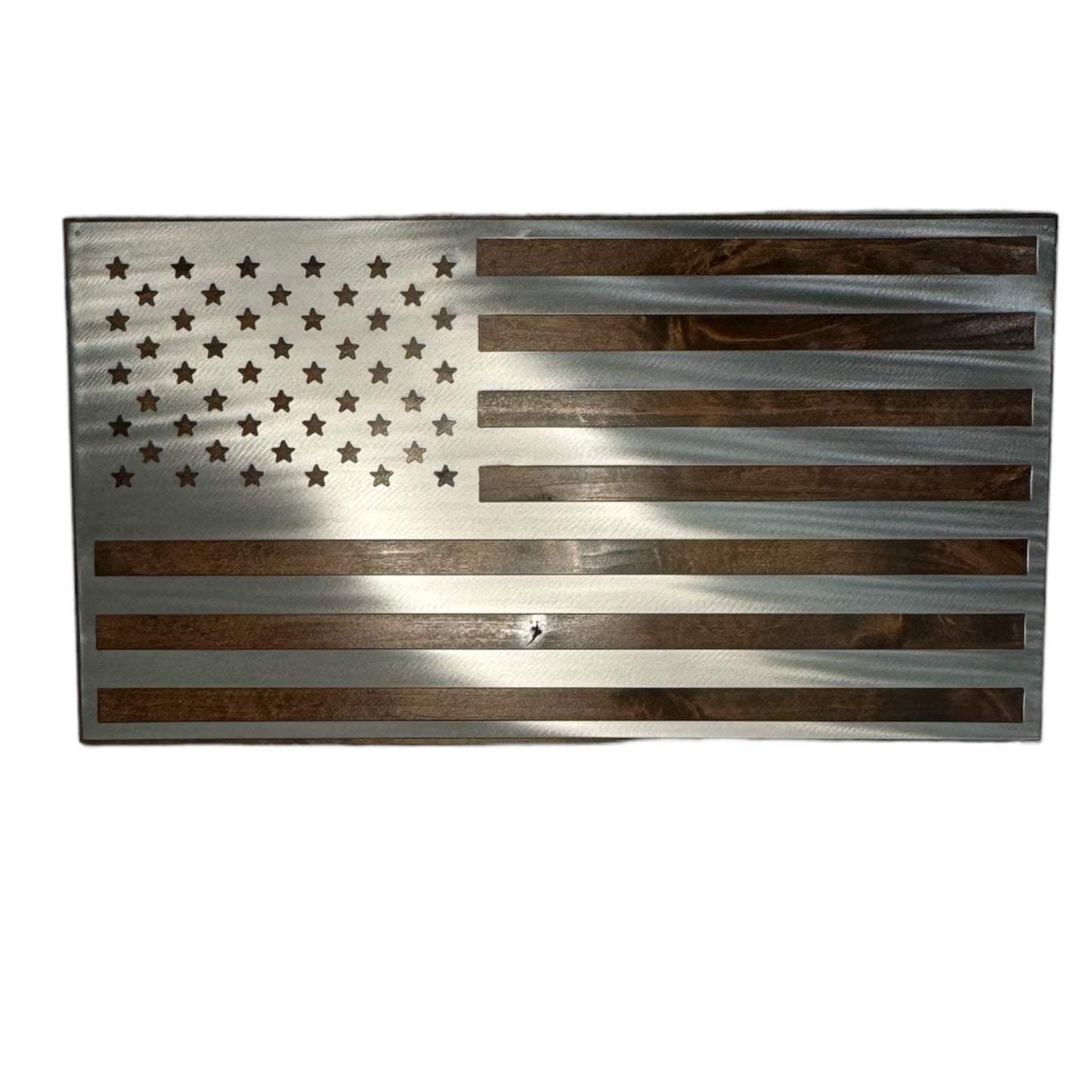 Wood and Metal American Flag