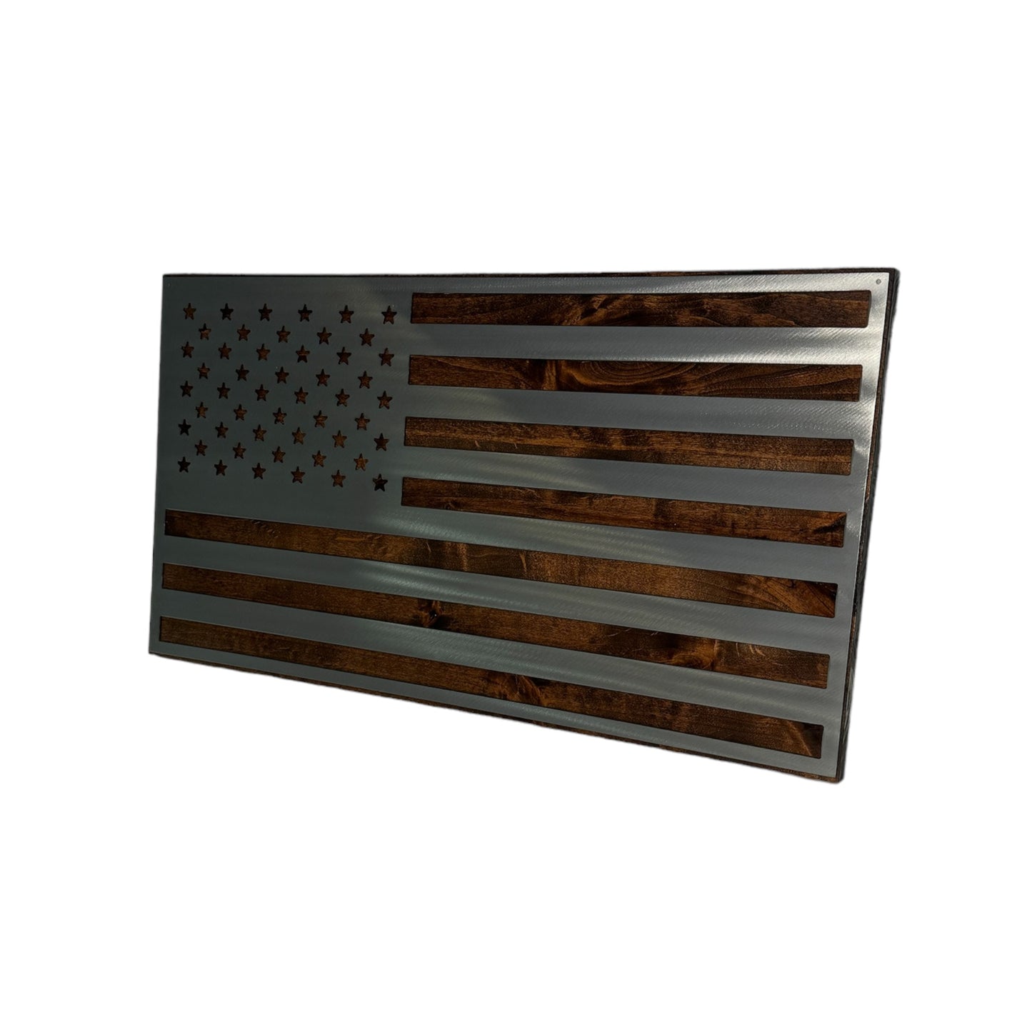 Wood and Metal American Flag