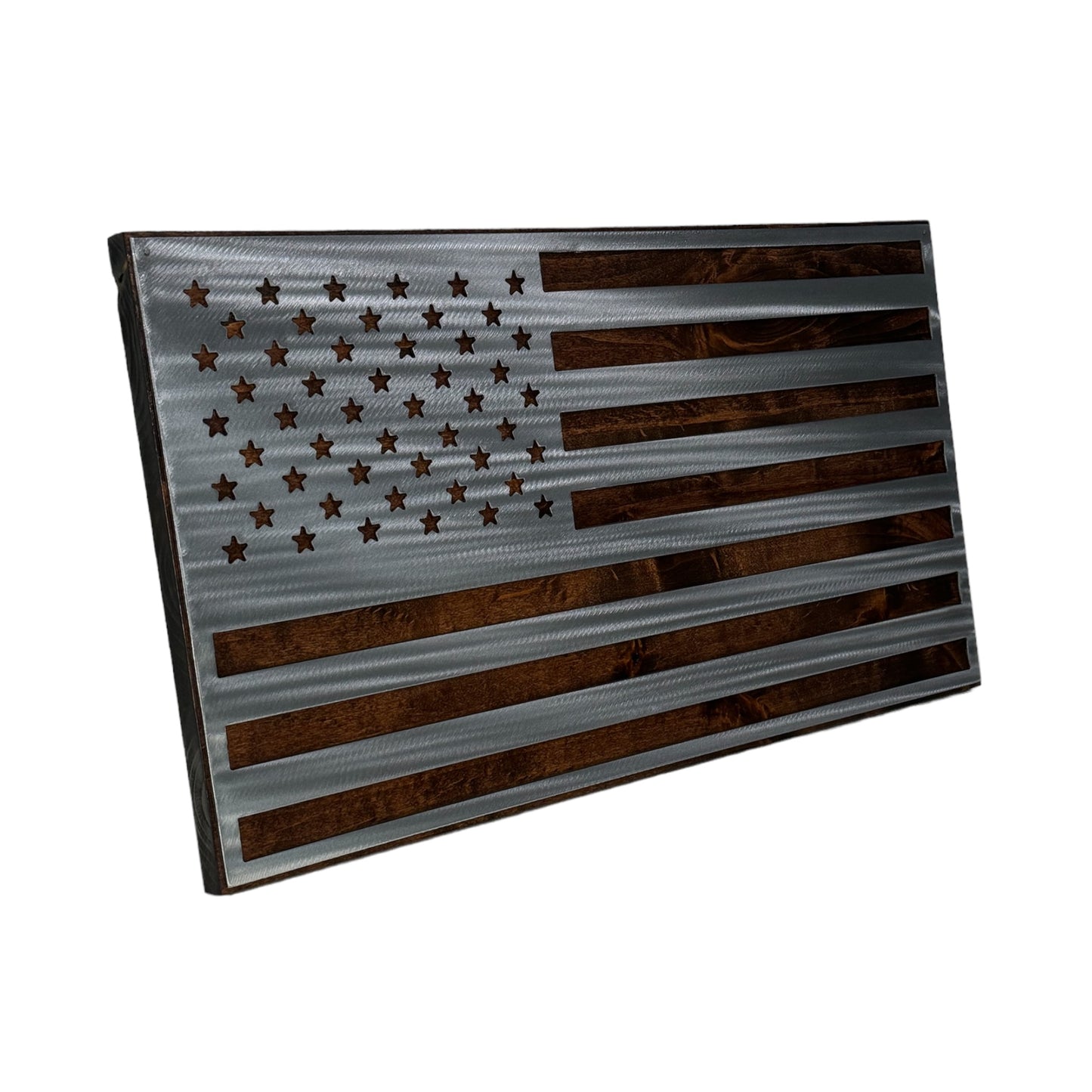 Wood and Metal American Flag