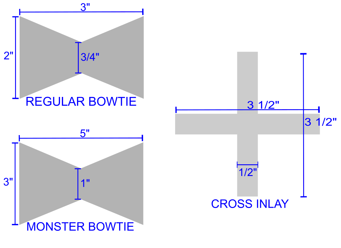 Brass Bowtie Inlay