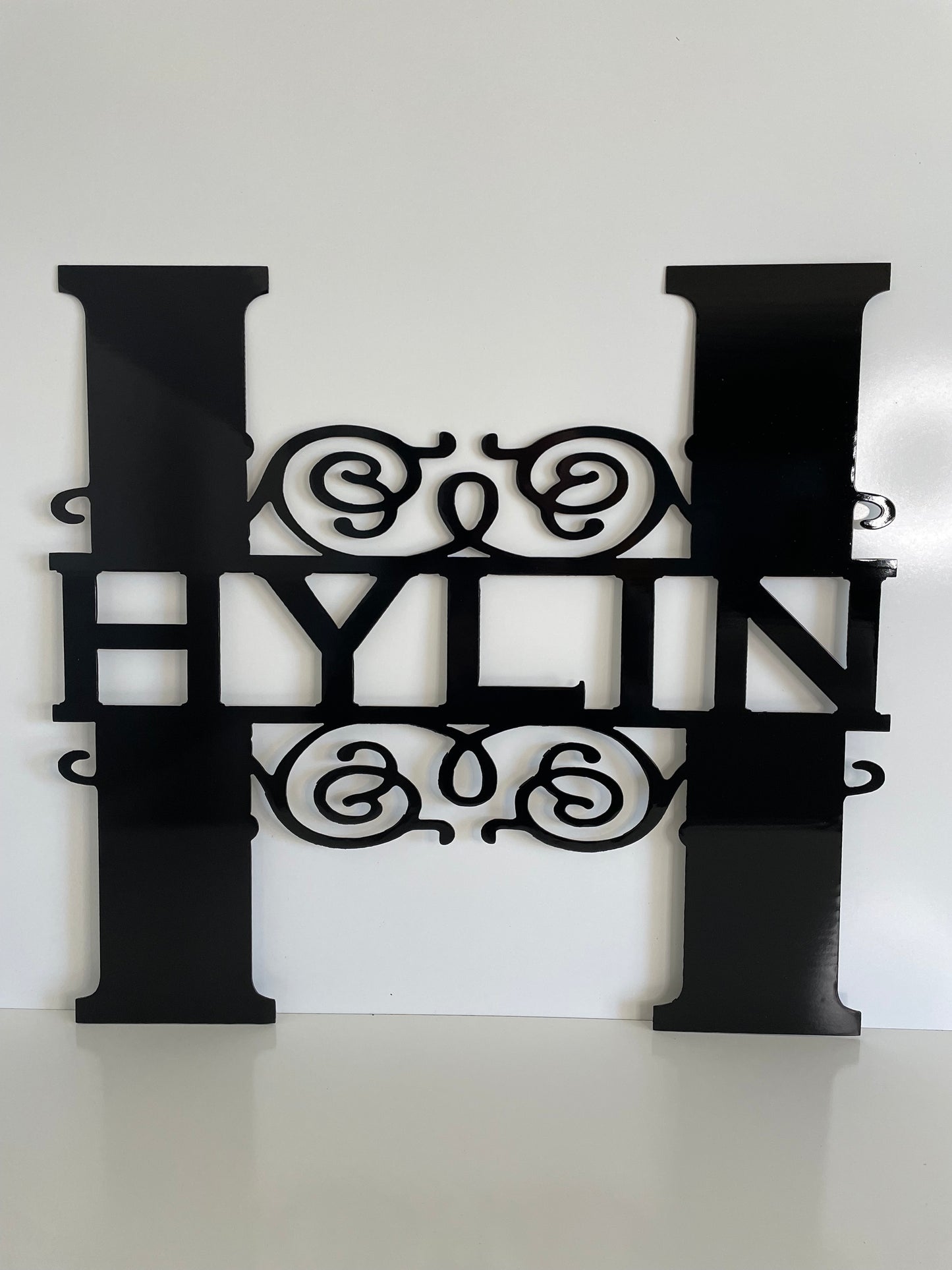 Custom Last Name Split Letter Monogram Sign