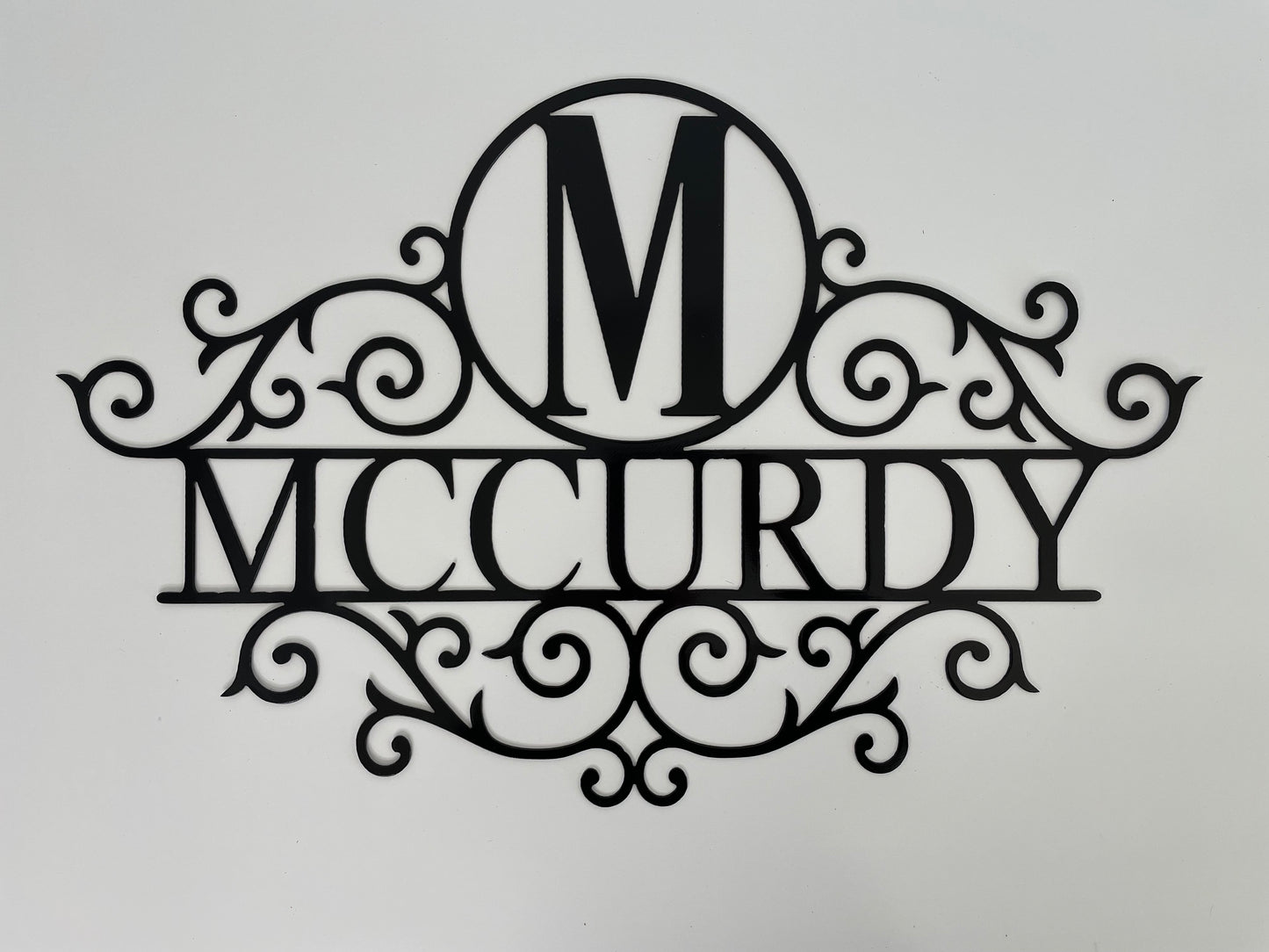 Custom Last Name Letter Monogram Sign